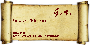 Grusz Adrienn névjegykártya